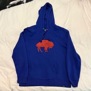 Retro style Buffalo Bills hoodie sweatshirt. '47 brand. XL, fits like M/L. EUC.